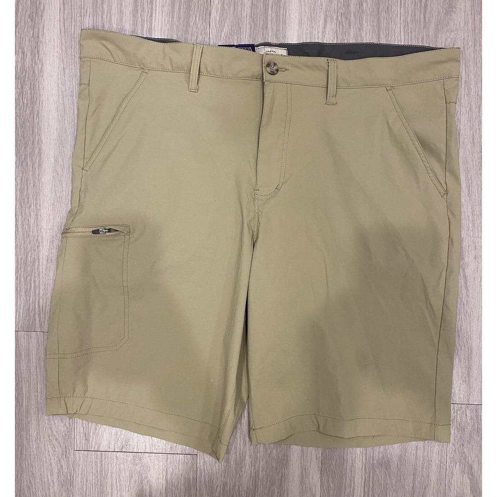WP Weatherproof Men's 10.5" Inseam Pocket Stretch Fabric Beige Trail Shorts 40